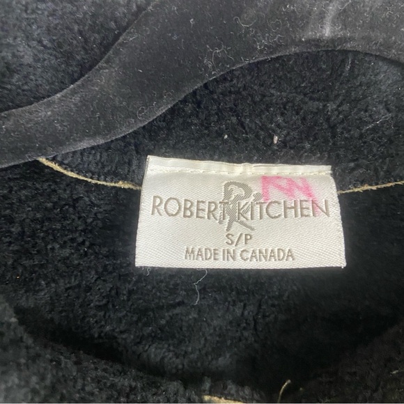 Robert Kitchen Leaf Suede Fleece lined Heavy Womens Coat Sz S - Picture 6 of 8